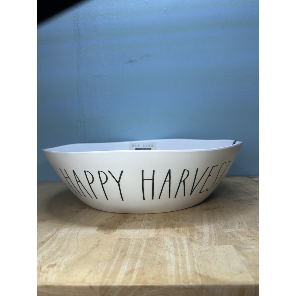 Rae Dunn Serving Bowl Happy Harvest Melamine Fall Thanksgiving 12 Inches New